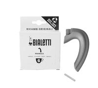 Bialetti Ricambi per Moka Induction 6 Tazze 1 Manico Soft Touch, Antiscottatura con Perno in Acciaio