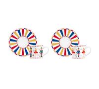 Bialetti Schiaccianoci, Set 2 Tazzine con Piattini, Porcellana