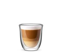 Bialetti Set 2 Bicchieri Double Wall Firenze, 200ml, Isolante Termico, Vetro Borosilicato