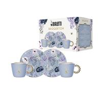 Bialetti Set 2 tazzine e 2 piattini Bridgerton, Porcellana, 80ml