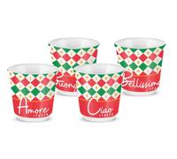 Bialetti - Set 4 Bicchierini Tricolore, Porcellana