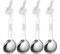 Bialetti Set 4 Cucchiani da Caffè, Acciaio Inox 18/8