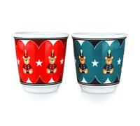 Bialetti Set 4 Tazzine Caffè Joyful Memories Espresso SOLO Rosso e Verde