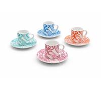 Bialetti Set 4 Tazzine Con Piattino Sunset Infinity