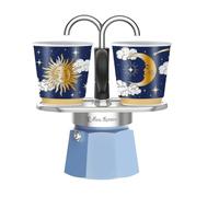 Bialetti Set Mini Express Cielo Stellato Caffettiera Moka Espresso Maker + 2 Tazzine
