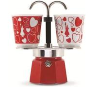 Bialetti Set Mini Express Moka Con 2 Tazze Cuore 90ml