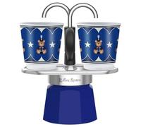 Bialetti SET MINI EXPRESS MR BLU caffettiera manuale Moka Nero, Blu, Acciaio inox Bialetti
