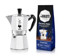 Bialetti Set Moka Express in Alluminio e Caffè Macinato Intenso