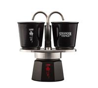 Bialetti Set Mini Express Stranger Things, 2 Bicchierini Termosensibili in ceramica inclusi, Cambia colore, Non adatta all'induzione, Nero, 2 Tazze