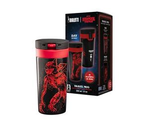 Bialetti Tazza da Viaggio Termica Stranger Things, Si illumina al buio, Perfetta tenuta della temperetura, no Lavastoviglie, 380 ml