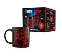 Bialetti Tazza in Ceramica Stranger Things, Termo sensibile, cambia colore con il calore, No Lavastoviglie, 300 ml, Nero