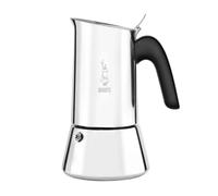 Bialetti Venus Caffettiera in Acciaio Inox, Adatta all'Induzione, Inossidabile, Argento, 10 Tazze