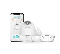 Biamba Pump Pro - Tiralatte portatile a mani libere, capacità 180 ml, indossabile, con controllo tramite app, tiralatte elettrico a mani libere con 3 modalità, 9 livelli di aspirazione, design sottile