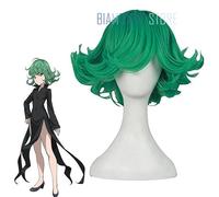 Biamoxer Parrucche Cosplay Tatsumaki Verde Nuovo Arrivo Breve Ondulato Resistente Al Calore Capelli Sintetici Parrucca Cosplay Perucas