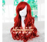 Biamoxer The Little Mermaid Parrucca Rosso Scuro Parrucca Dell'Onda Del Corpo Cosplay Principessa Ariel Parrucca Gioco Di Ruolo Capelli In Costume