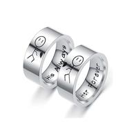 Bianca,11=21mm,2 pz Anello dimagrante, anelli di coppia in acciaio al titanio, perdere peso brucia grassi anello di moda