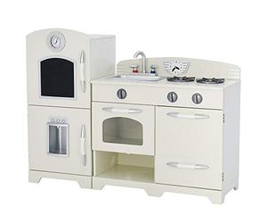 Bianca Cucina per Bambini Legno Gioco Giocattolo Imitazione TeamsonKidsTD-11413W