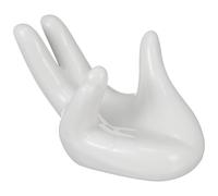 Bianca Espositore Gioielli Elegante a Forma di Mano in Ceramica | Superficie Liscia, Sicuro per Anelli e Bracciali, per Arredamento Stanza e Fotografie