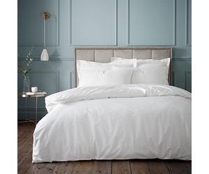 Bianca Fine Linens Bedding - Set copripiumino singolo in cotone egiziano a 180 fili, con federa, colore: Bianco