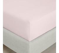 Bianca Fine Linens - Lenzuolo con angoli per letto king size, in percalle di cotone a 200 fili, profondità 32 cm, colore: Rosa cipria