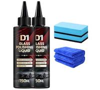 Bianca Glass Polishing Liquid D1, Bomini Car Glass Polishing Compound Windshield Cleaner Glasss Oil Film Remover for Anti-Fog Hydrophobic Coating Spray,Removes Swirls,Scratches & Wiper Marks (# 2)