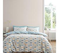 Bianca Hans Retro Spot 200 fili cotone Super King Set copripiumino con federe blu