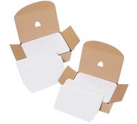 Bianca Kraft Paper 200 pezzi Biglietti da Visita in Bianco Carta di Messaggio Vuoto per DIY Appunti Graffiti Festa e Ufficio 9 * 5 cm