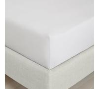 Bianca - Lenzuolo con angoli, in percalle di cotone, 200 fili, colore: Grigio