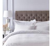 Bianca Lenzuolo con angoli in raso di cotone a 300 fili, per letto super king, colore: bianco