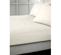 Bianca Lenzuolo con angoli in raso di cotone Bianca Fine Linens 400 Numero di fili Naturale