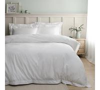 Bianca Lottie - Set copripiumino con federe, in cotone a 180 fili, ricamo floreale, per letto super king, colore: bianco