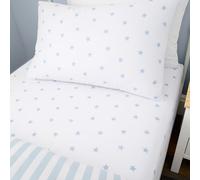 Bianca Mini Star & Stripes Lenzuolo singolo in cotone blu