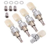 Bianca Pearl Button 5 corde Banjo Geared Machine Head Tuning Peg con mollette perlati (confezione da 5)