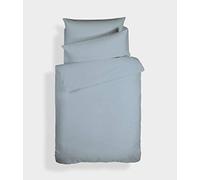 Bianca Plain Dyed Blue Set lenzuola per letto da 105 cm 100% cotone percale