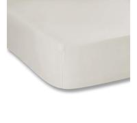 Bianca Plain Dyed Cotton Percale Cream 200TC Fitted sheet 180 x 200 cm