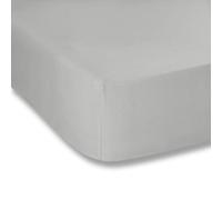 Bianca Plain Dyed Cotton Percale Dark Grey 200TC Fitted sheet 90 x 200 cm