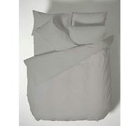 Bianca Plain Dyed Dark Grey Set lenzuola per letto da 105 cm 100% cotone percale