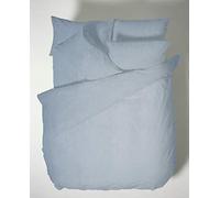 Bianca Plain Dyed Denim Set lenzuola per letto da 150 cm 100% cotone percale