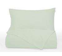 Bianca Plain Dyed Green Parure Copripiumino 240x220+60x70(2)