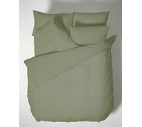 Bianca Plain Dyed Military Green Set lenzuola per letto da 150 cm 100% cotone percale