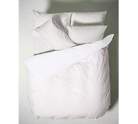 Bianca Plain Dyed White Set lenzuola per letto da 180 cm 100% cotone percale