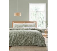 Bianca Set copripiumino reversibile con stampa floreale Bianca Shadow Leaves verde