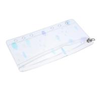 Bianca Tasca a 6 Fori A6 PVC Cerniera per Raccoglitore | Pouch Rimovibile, Sottile e Leggera, per Studio Quotidiano e Gioco, Organizzazione Semplice