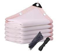 Bianca Tenda da Ombra 50% Rete Ombreggiante con Occhielli Balconi ed Esterni, Rete Protettiva UV Resistente al Vento Vela Parasole per Controllo del Calore Serre, Pergole, Giardini(1.5x1.2m)