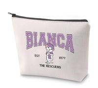 Bianca - Trousse per cosmetici, motivo: soccorritori, con cerniera, motivo: Miss Bianca, idea regalo per soccorritori, Bianca, No