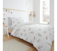Bianca Zoo Animals - Set Copripiumino in Cotone per Bambini, con federe, Colore