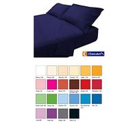 COMPLETO LENZUOLA BIANCALUNA TINTAUNITA 1PIAZZA/2PIAZZE/1POSTOEMEZZO 100%COTONE