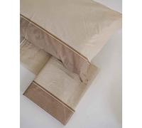 BIANCALUNA Completo Lenzuola Tramonti Dern Singola, Beige