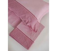 BIANCALUNA Completo Lenzuola Tramonti Dern Singola, Rosa