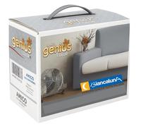 BIANCALUNA - Coppia di Copricuscini in tessuto bielastico Genius tinta unita Anti Macchia - pack 2 unità per cuscini da 50 a 70 cm - Blu Sugar